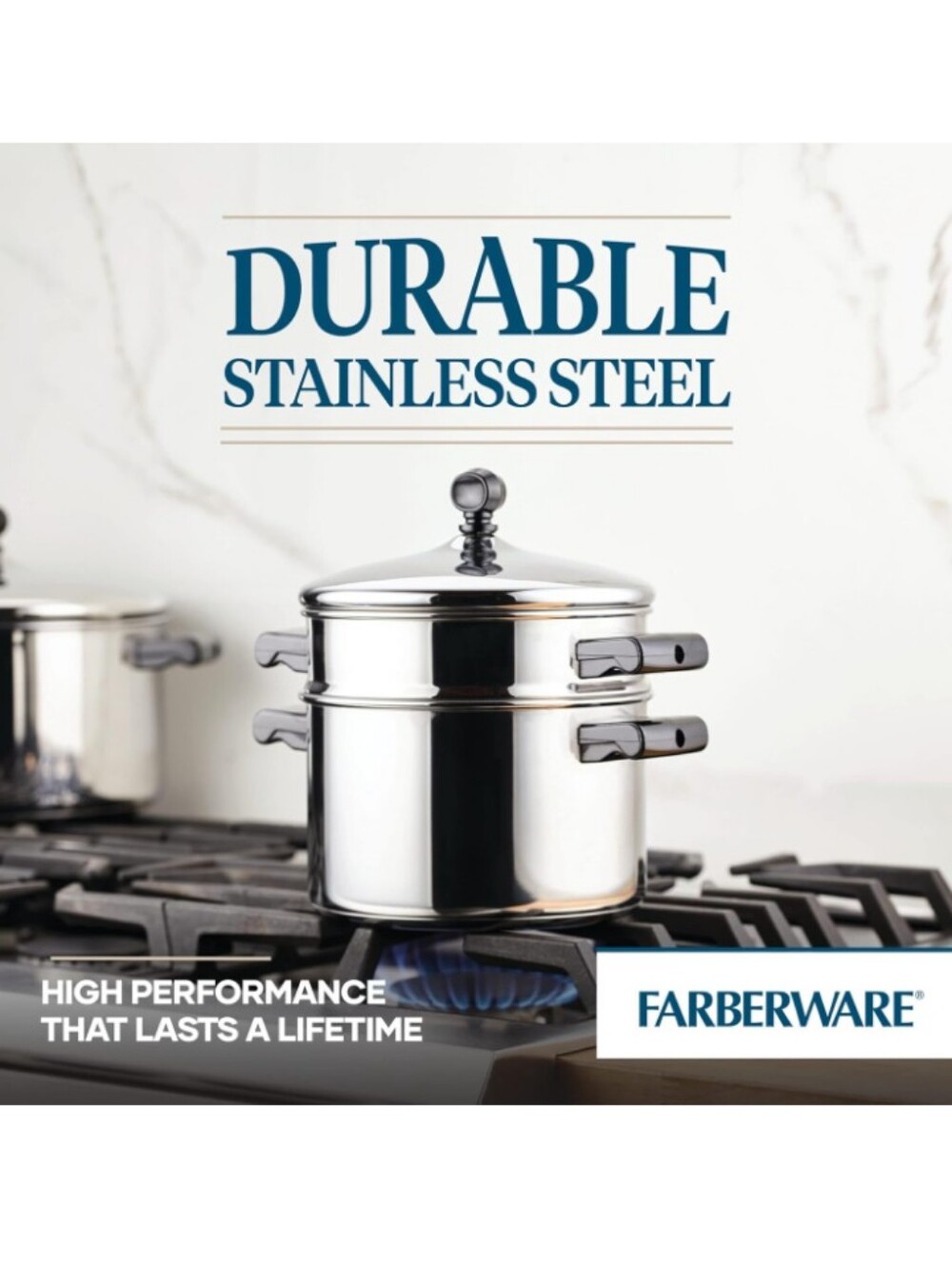FARBERWARE Stack & Steam 3 Quart Saucepot and Steamer Insert BRAND-NEW UNOPENED - Picture 8 of 12